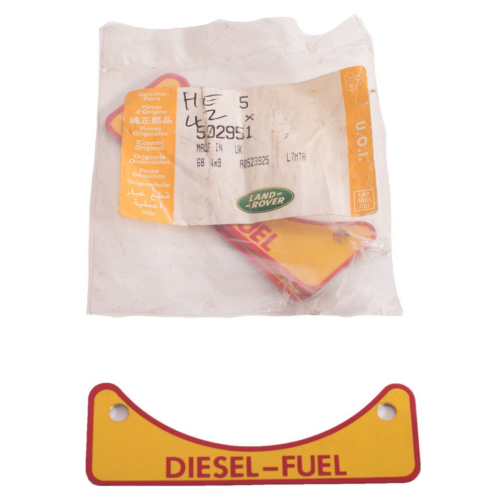 Diesel Fuel Badge for Filler Cap 502951